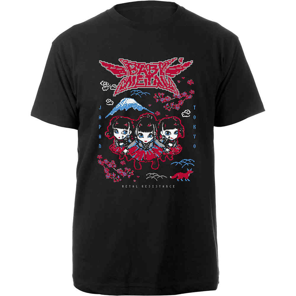 Babymetal Mens Tshirt Pixel Tokyo Black | Attitude Europe